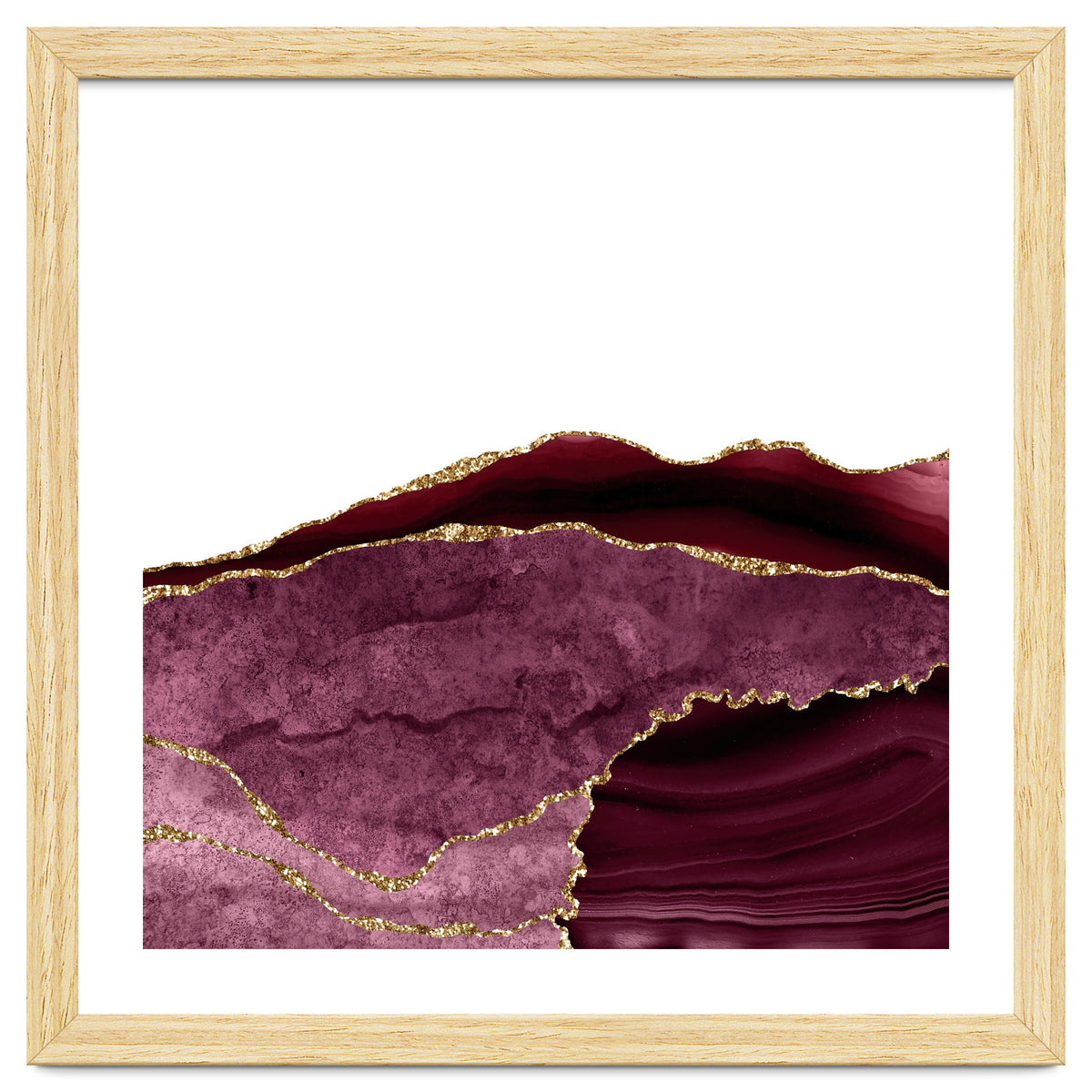 Burgundy & Gold Agate Texture 28