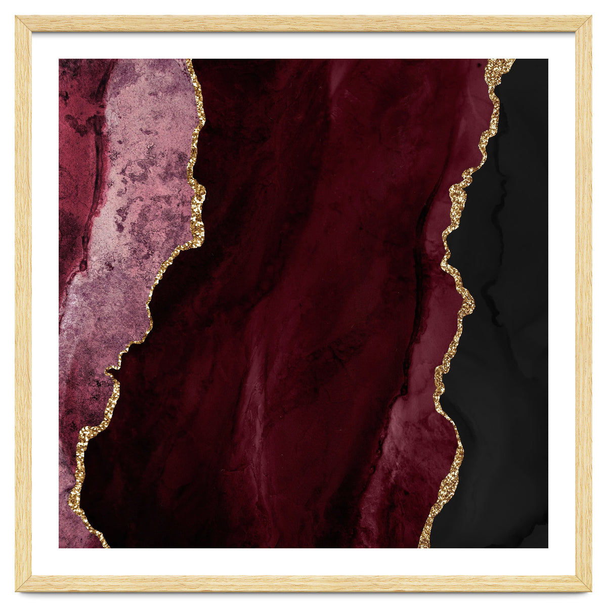 Burgundy & Gold Agate Texture 01