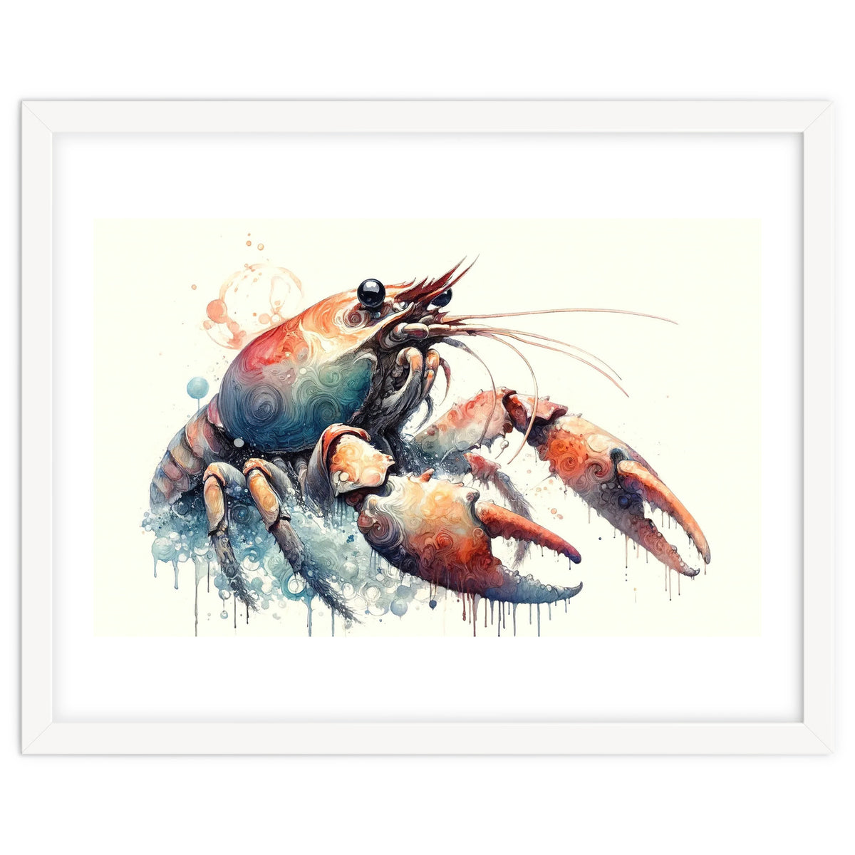 Colorful Lobster Watercolor