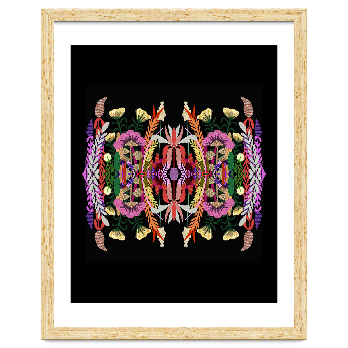 The Butterfly Effect Series 01, Paint Blot Mirror Colorful, Symmetrical Graphic, Eclectic Mandala