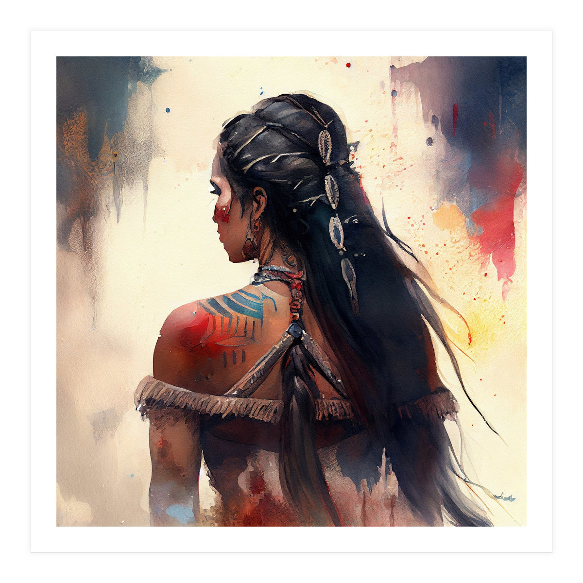 Powerful Warrior Back Woman #2 (Print Only)
