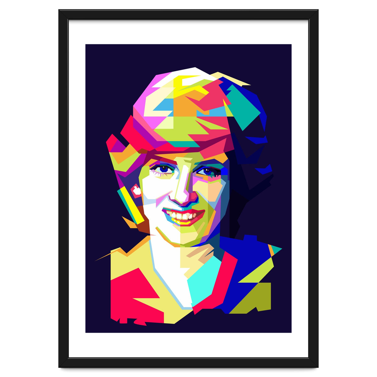 Lady Diana Princes Of Wales Pop Art WPAP
