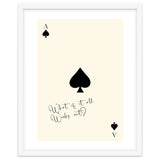 Ace of Spades Motivational Card Print, What If It All Works Out Poster thumbnail