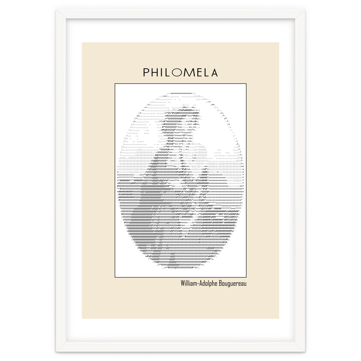 Philomela – William Adolphe Bouguereau (1861) – Ascii Art