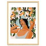 The Orange Grove, Bohemian Woman Summer Travel, Fashion Botanical Nature Garden, Plants Fruits Juicy thumbnail