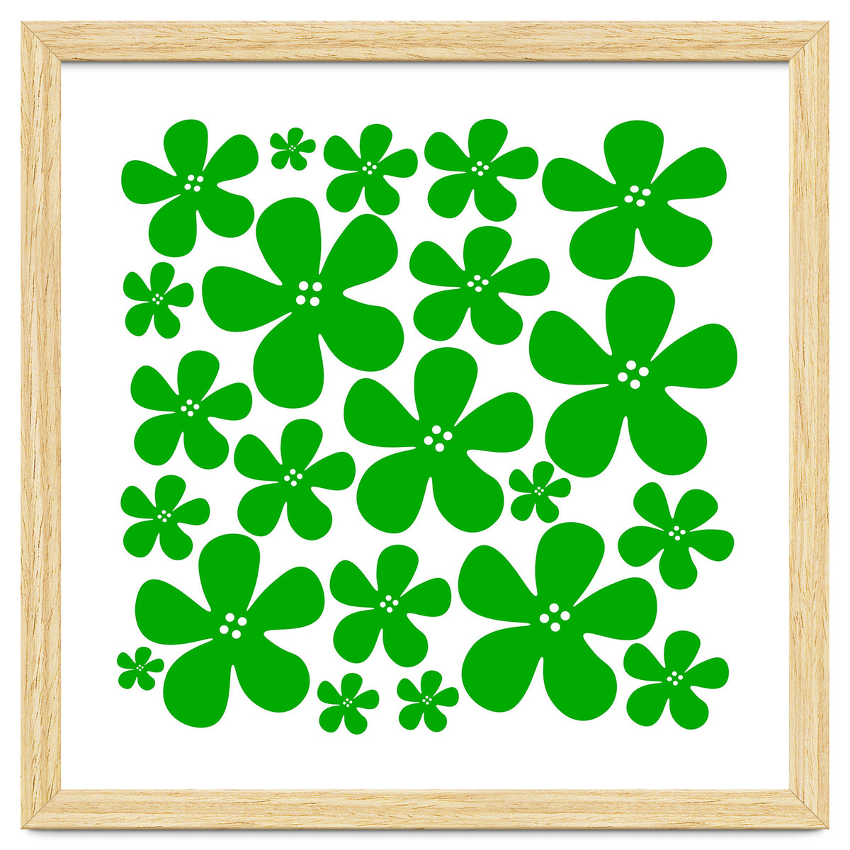 Green Flowers Pattern