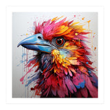 Vibrant Abstract Bird Portrait Watercolor Splash (Print Only) thumbnail
