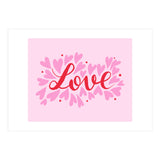 Love hearts - pink and red (Print Only) thumbnail