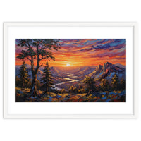 Sunset Over the Valley Peaks