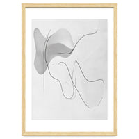 Abstract Black And White Flowing Lines And Shapes