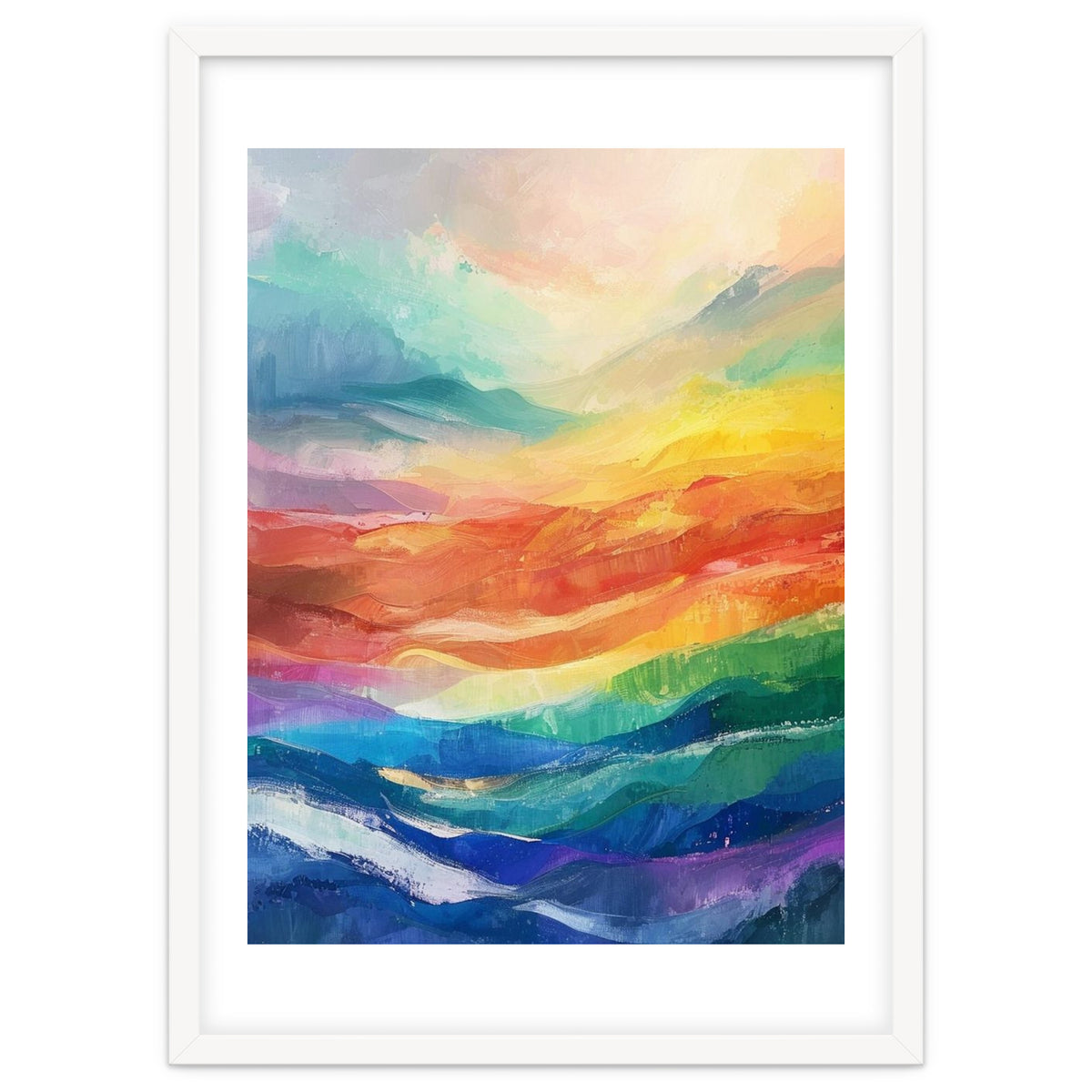Vibrant Impasto Abstract Landscape Painting