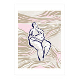 Follow the lines Serene woman in the water (Print Only) thumbnail