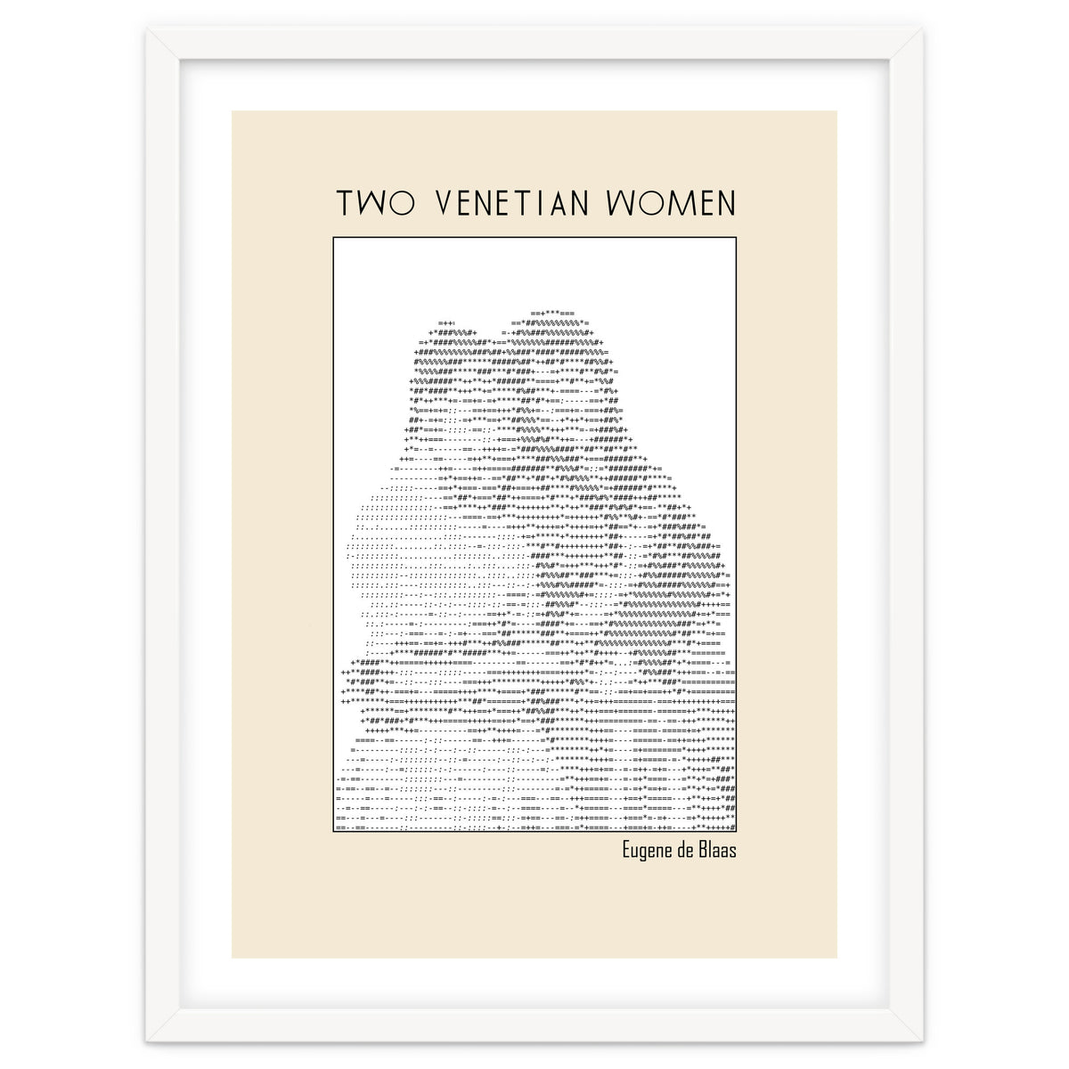 Two Venetian Women – Eugene de Blaas (ascii art)