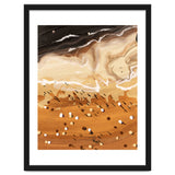 Coffee Beach, Ocean Sea Beachy Tropical Summer, Travel Painting Nature Landscape Waves People Sand thumbnail