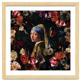 Girl With Pearl Earring And Flowers thumbnail