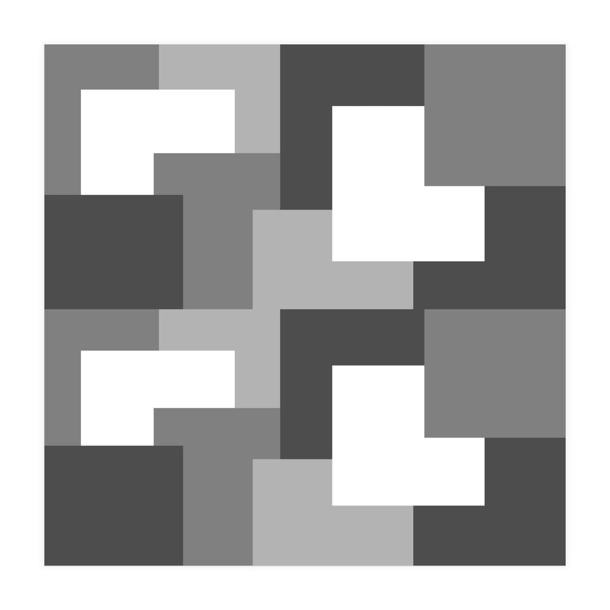 Grey Abstract Square Tiles (Print Only)