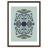 Flowers And Bows Blue And Green thumbnail