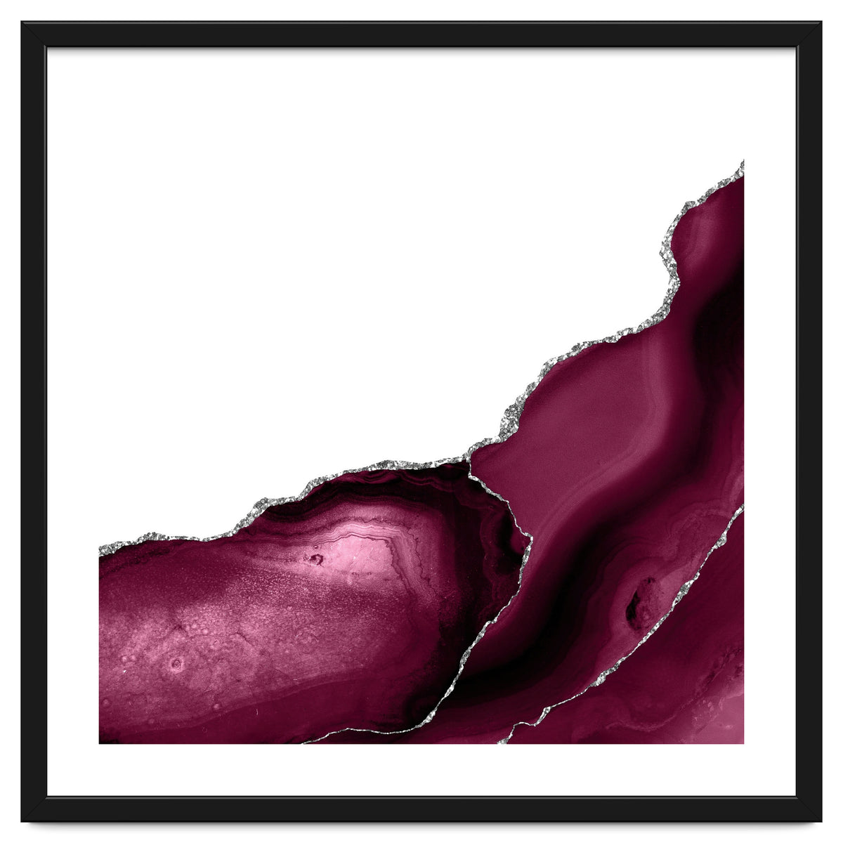 Burgundy & Silver Agate Texture 12