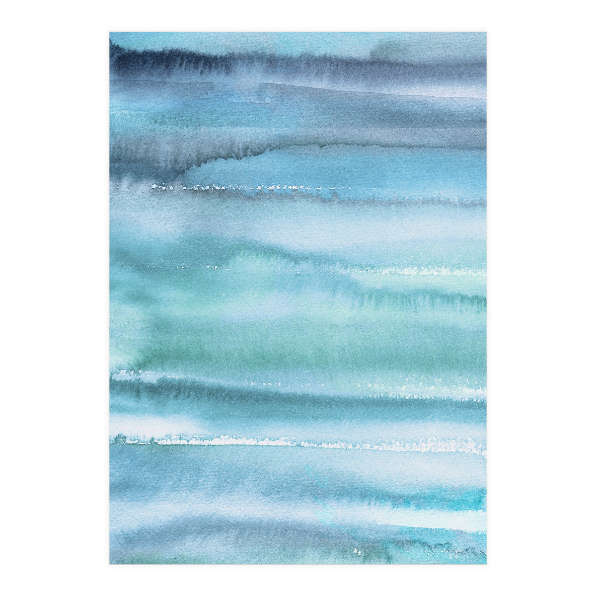Gradient Watercolor Sea Blue (Print Only)