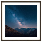 Majestic Milky Way Galaxy over Serene Mountain Range Night Landscape Illustration thumbnail