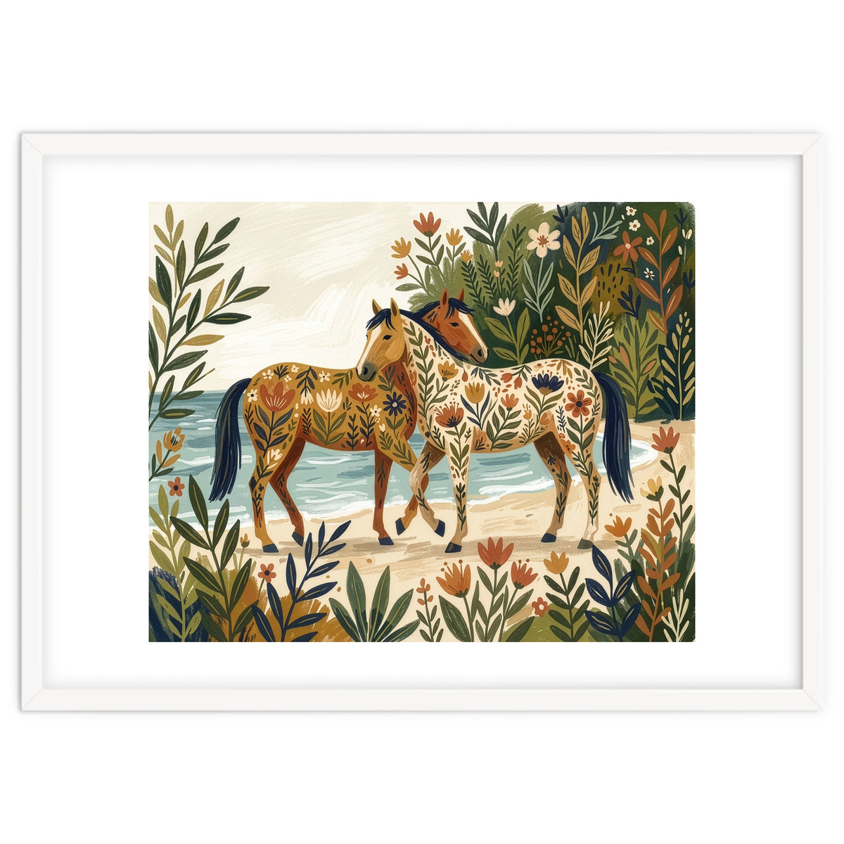 Horses In Blooming Paradise