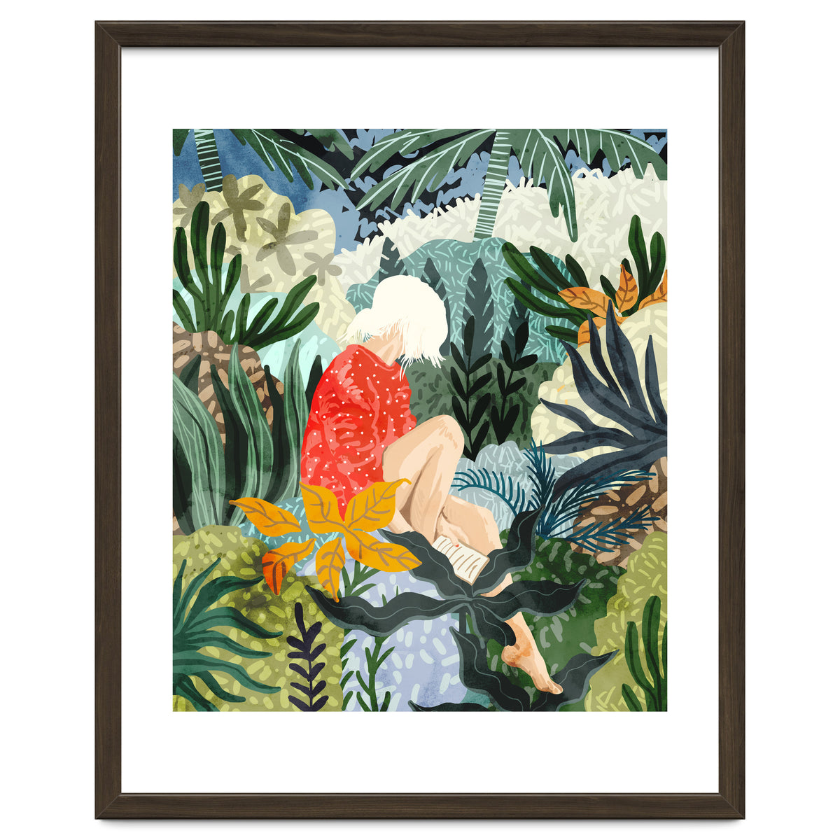 The Distracted Reader | Mindfulness Solo Travel | Bohemian Jungle Botanical Mood | Nature Book Lady