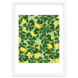 Lemonade Garden, Green Fresh Lemon Botanical Illustration, Vibrant Summer Tropical Fruit Nature thumbnail