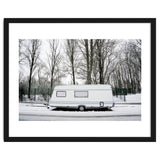 Travel Trailer in the snow road thumbnail