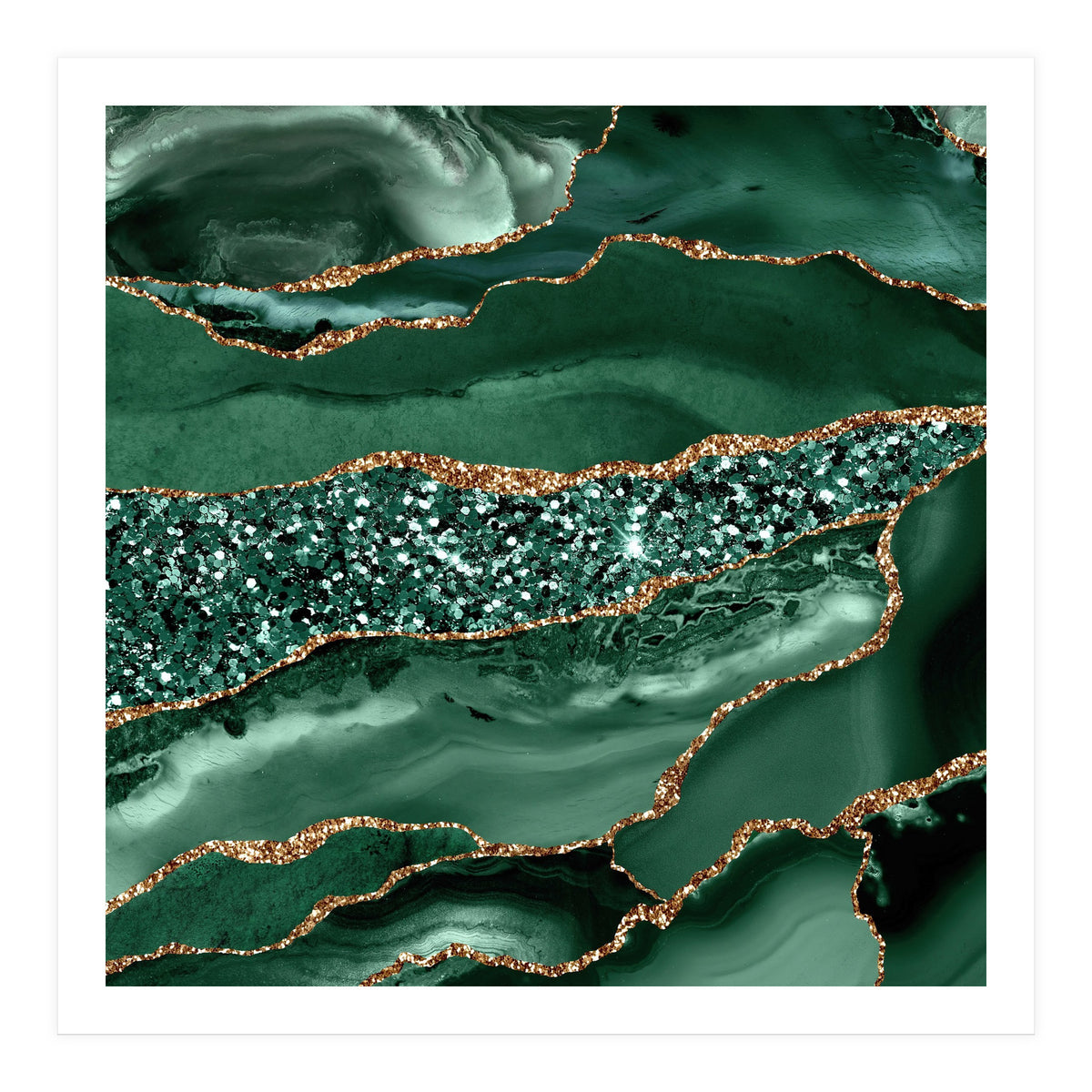 Agate Glitter Ocean Texture 16 (Print Only)
