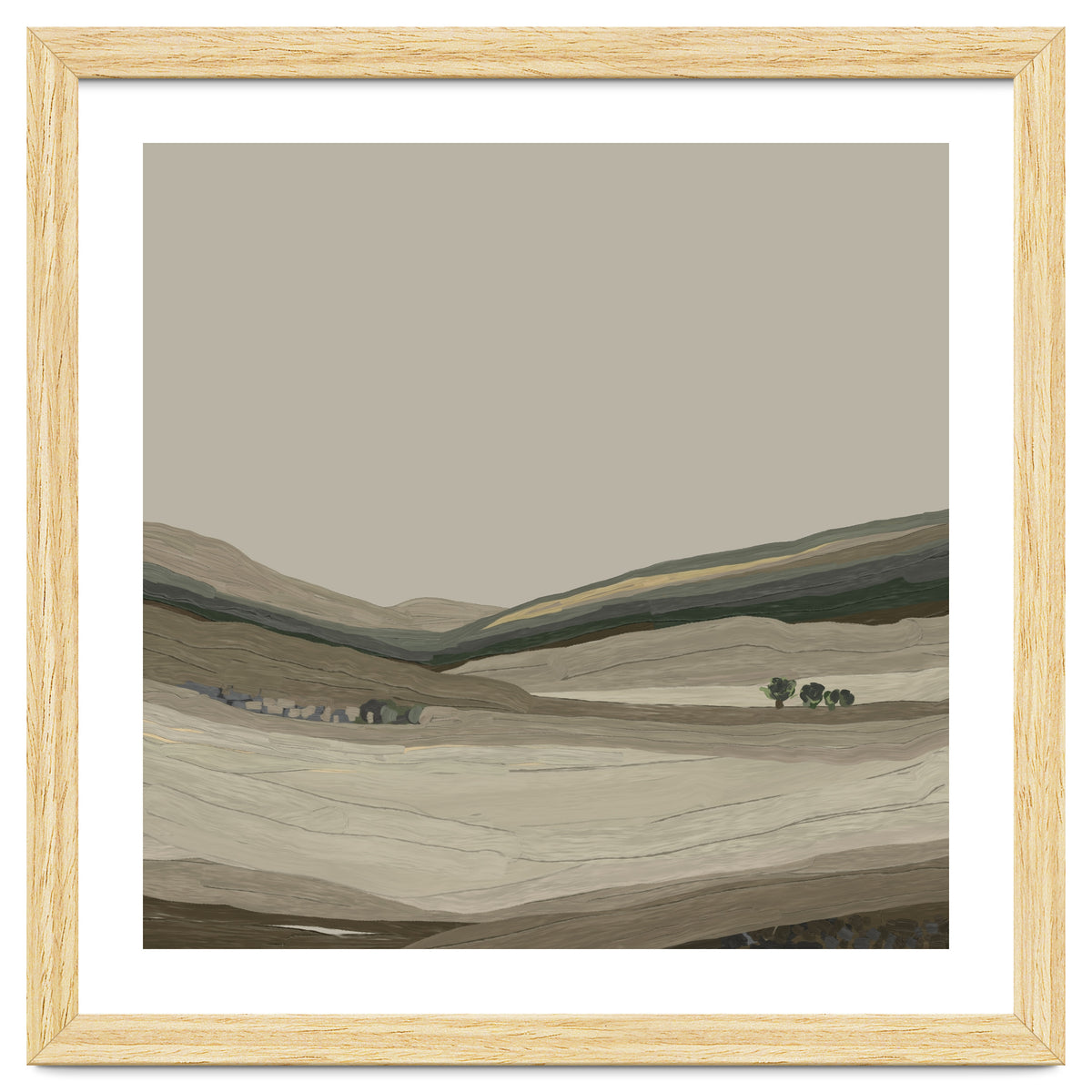 Muted Landscape oil painting