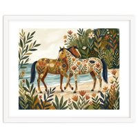 Horses In Blooming Paradise