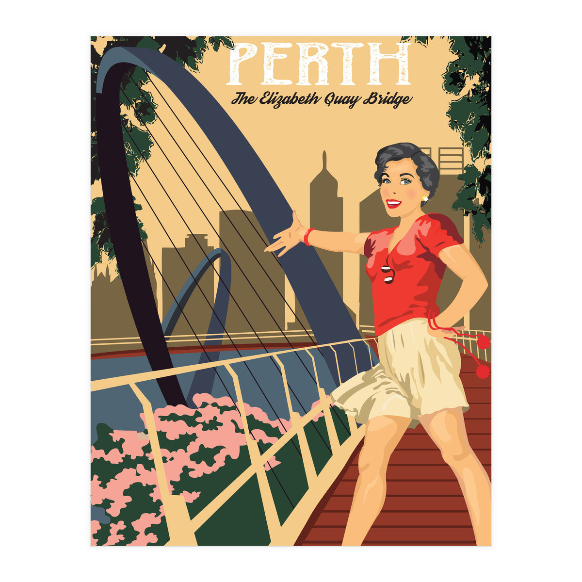 Perth, The Elizabeth Quay Bridge, Australia (Print Only)