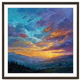 Ethereal Alpine Sunset Over Distant Peaks thumbnail