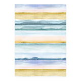 Relaxing Calm Stripes Blue Yellow (Print Only) thumbnail
