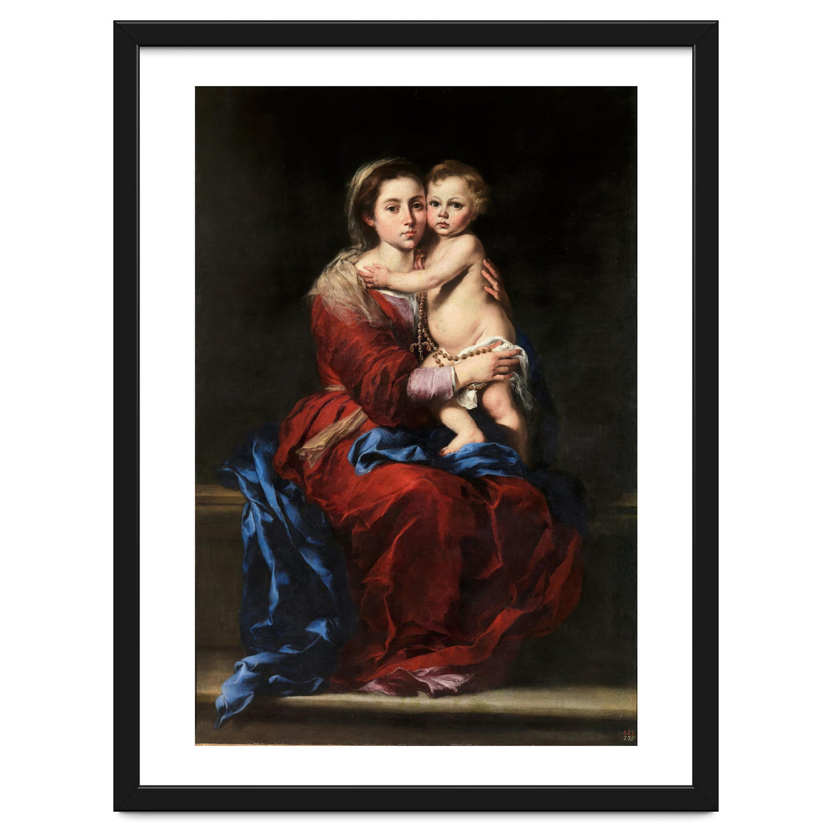 Bartolomé Esteban Murillo / 'Our Lady of the Rosary', 1650-1655, Spanish School, Oil on canvas.