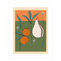 Abstract Pear And Orange Art (Print Only)