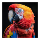 Scarlet Macaw Parrot Close Up Portrait Vivid Colors (Print Only) thumbnail