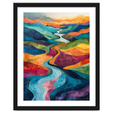 Colorful Abstract River Valley Landscape Art thumbnail
