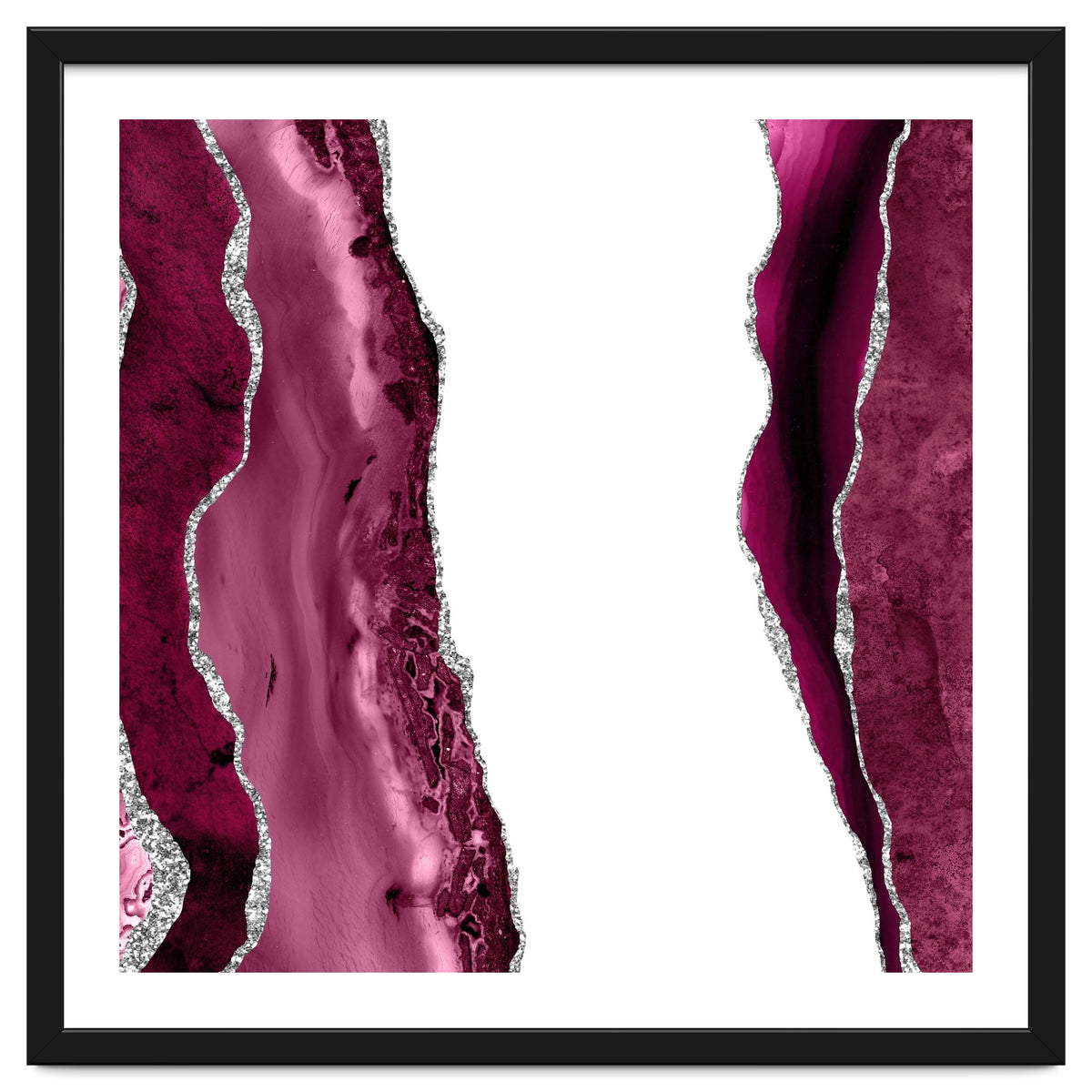 Burgundy & Silver Agate Texture 06
