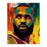 LeBron James Colorful abstract (Print Only) thumbnail