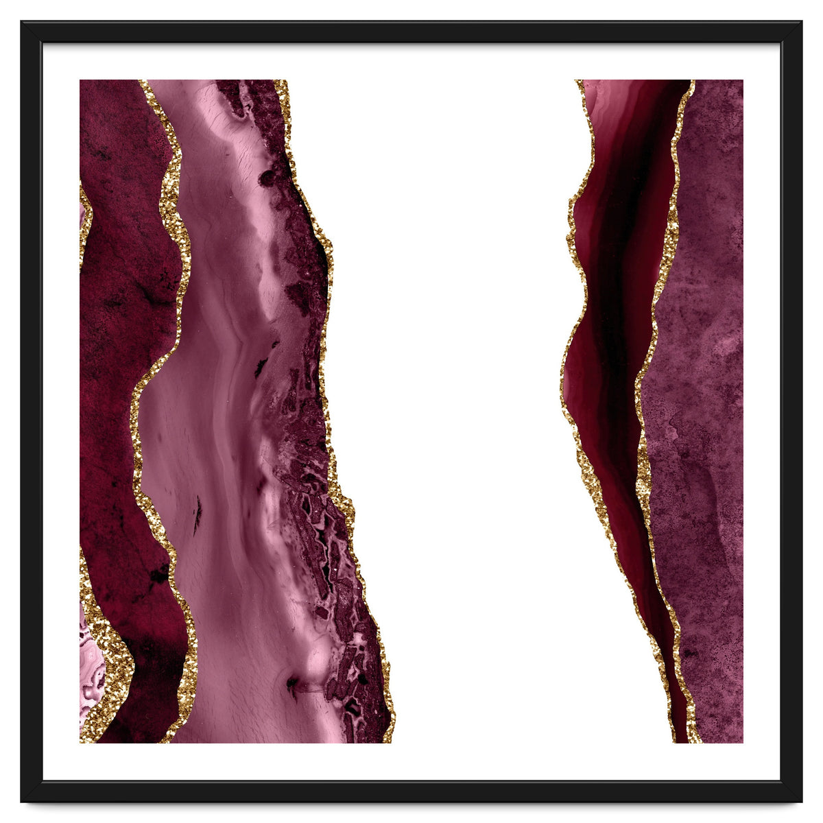 Burgundy & Gold Agate Texture 20