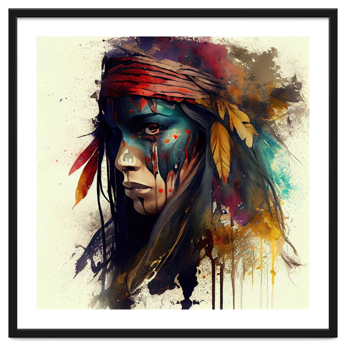 Powerful American Native Warrior Woman #3