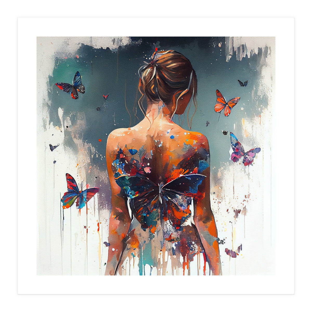 Powerful Butterfly Woman Body #4 (Print Only)