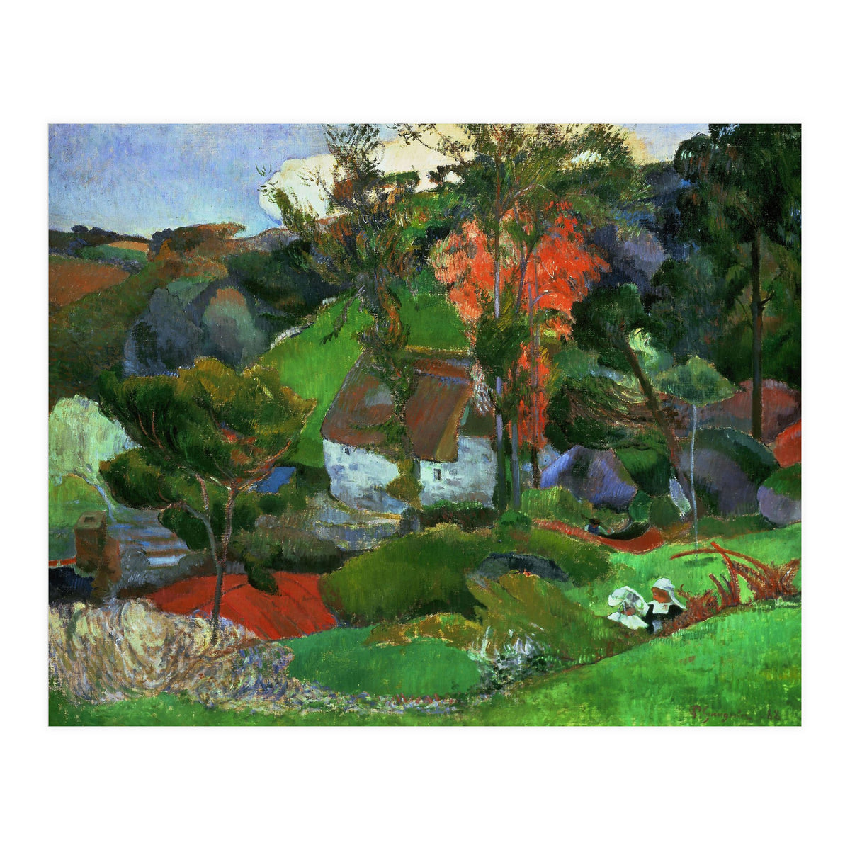 Paul Gauguin / 'Aven running through Pont-Aven', 1888, Oil on canvas. (Print Only)