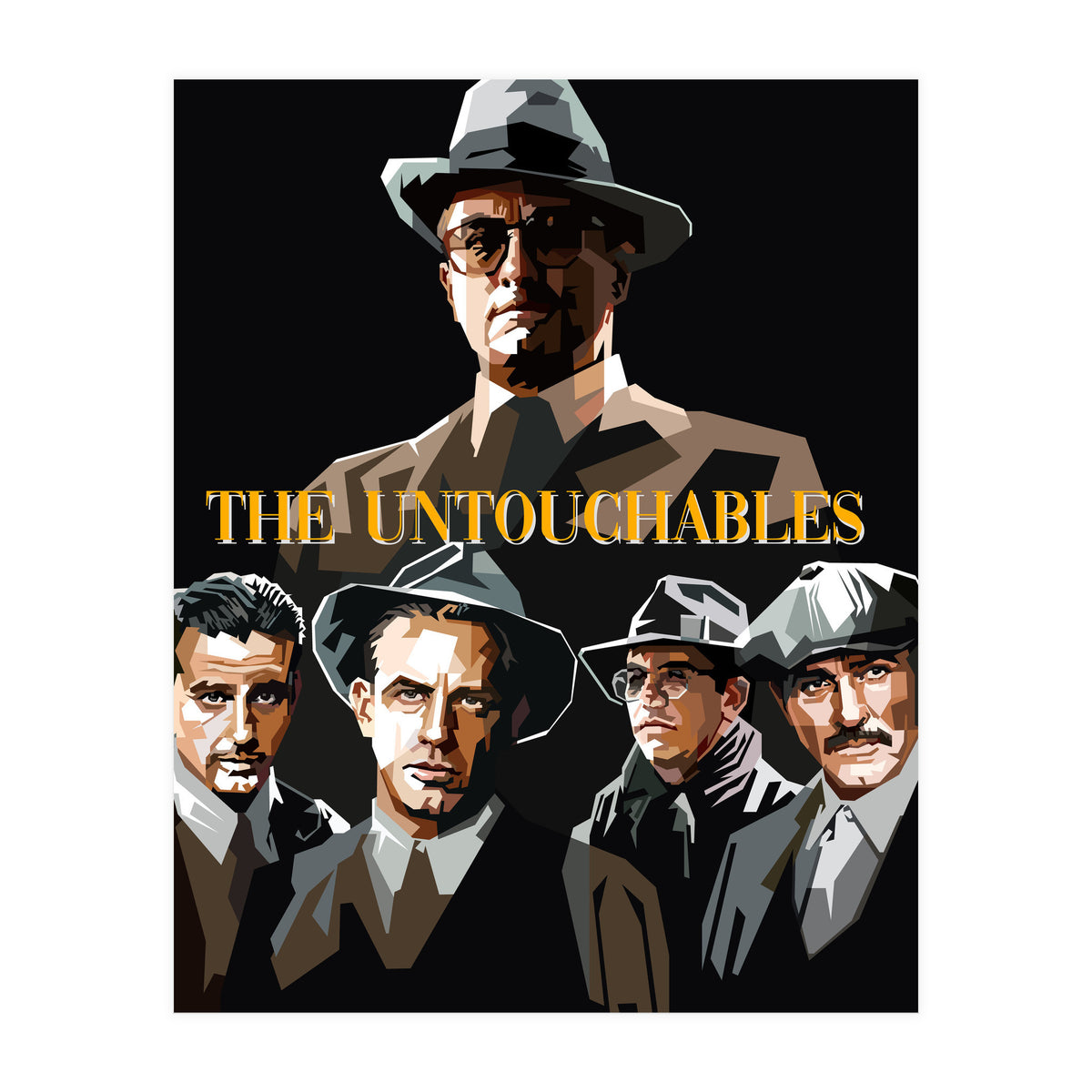 The Untouchables Movies Retro Illustration Trending Now (Print Only)