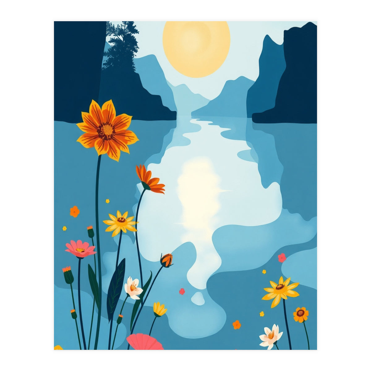 Lake Energy and Flower (Print Only)