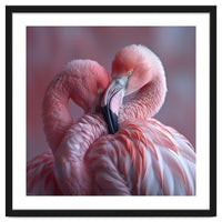 Cute Two Pink Flamingos