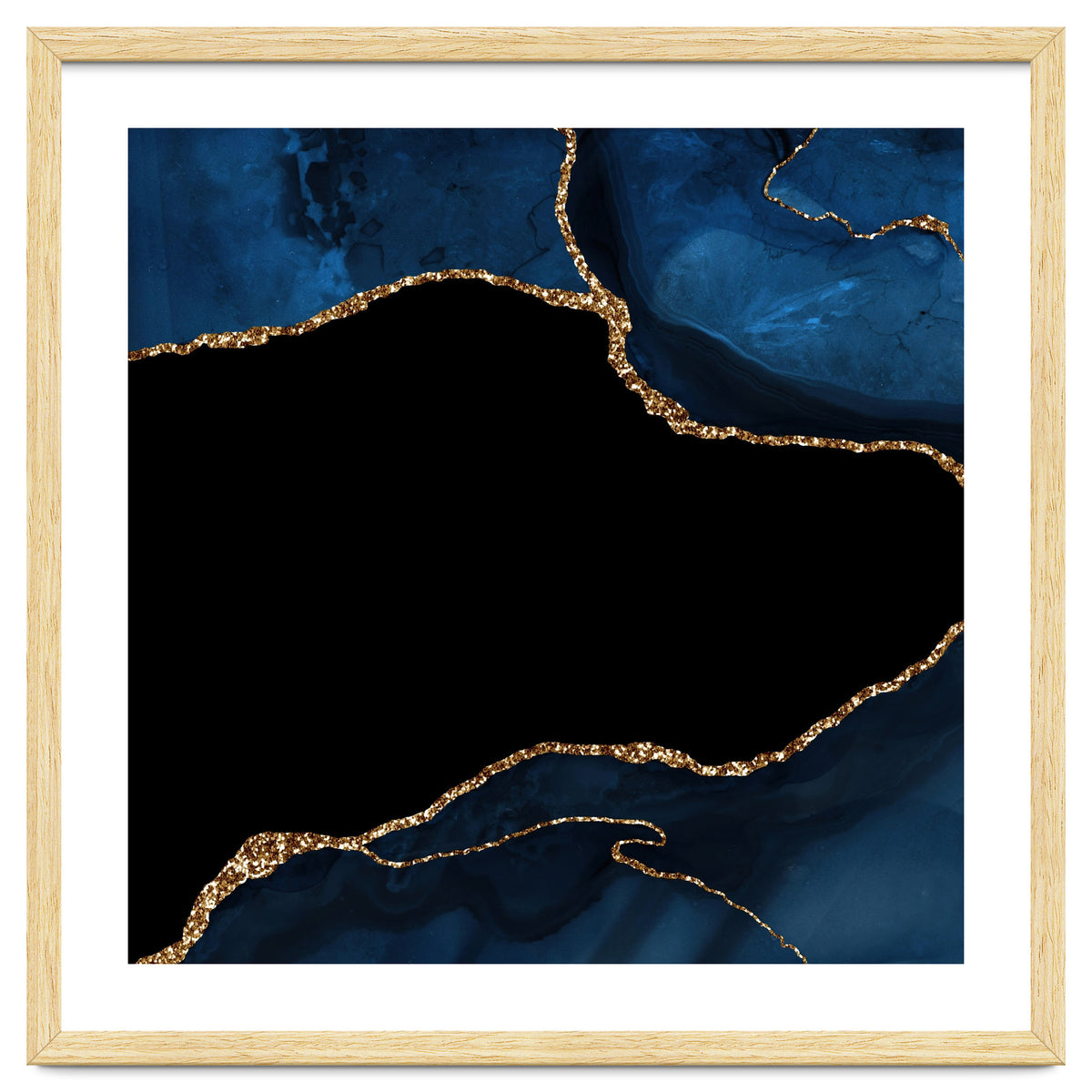 Navy & Gold Agate Texture 04