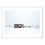 Barn in the winter snowscape thumbnail