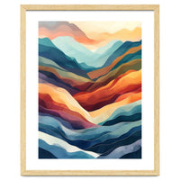 Abstract Ethereal Mountain Landscape